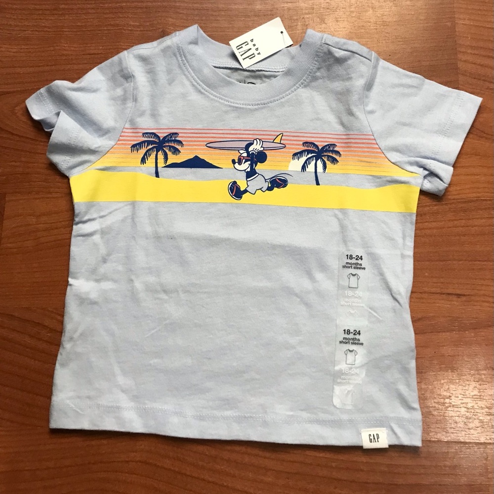BABY GAP Kids Light Blue Graphic T-Shirt